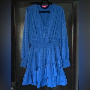 Lilly Pulitzer Blue Ruffle Dress | Size 12